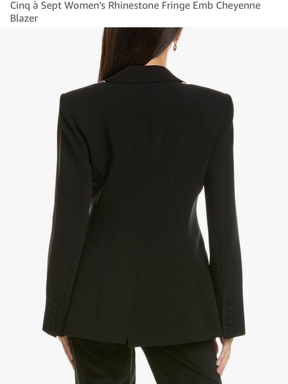 Cinq à Sept Women's Rhinestone Fringe Emb Cheyenne
Blazer - Picture 2 of 2